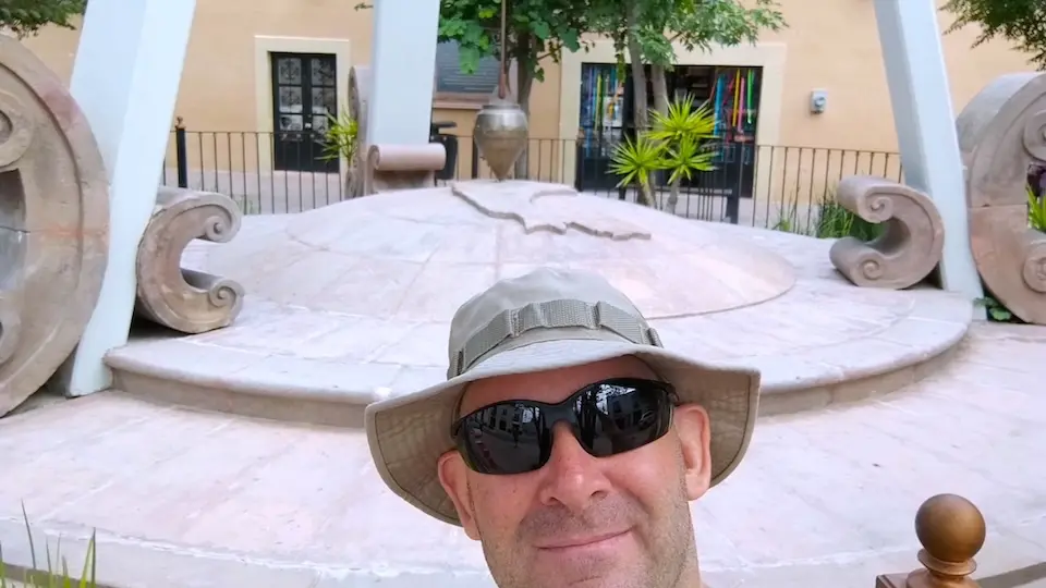 Right in the center The pendulum is supposedly in the middle of Mexico.